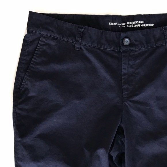 GAP Girlfriend Khaki Pants 12 Marine Blue - Picture 11 of 12
